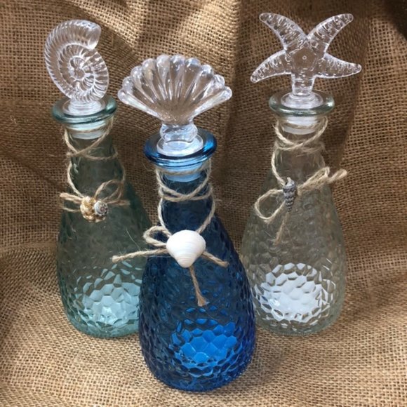 Beach Pebble Texture Seaside Glass set decor - Picture 3 of 15